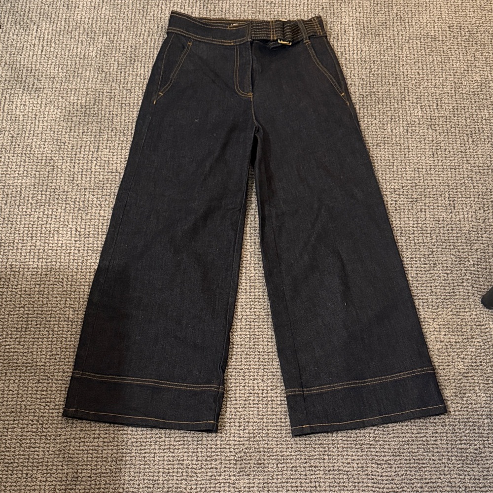 Tory Birch Wide-Leg Denim Pants